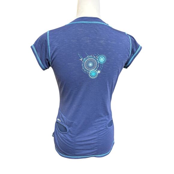 Club Ride Deer Abby Blue Serging Detail Shor Sleeve Back Pocket MTB Shirt - S - Picture 3 of 9